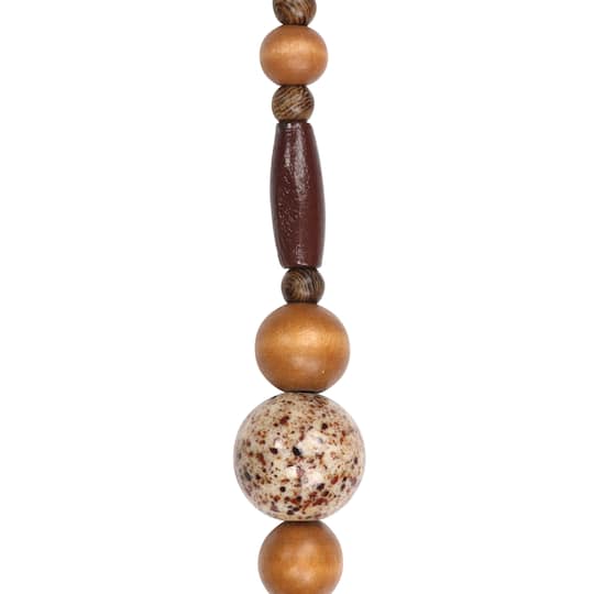 Brown &#x26; Gold Wood Mixed Beads by Bead Landing&#xAE;